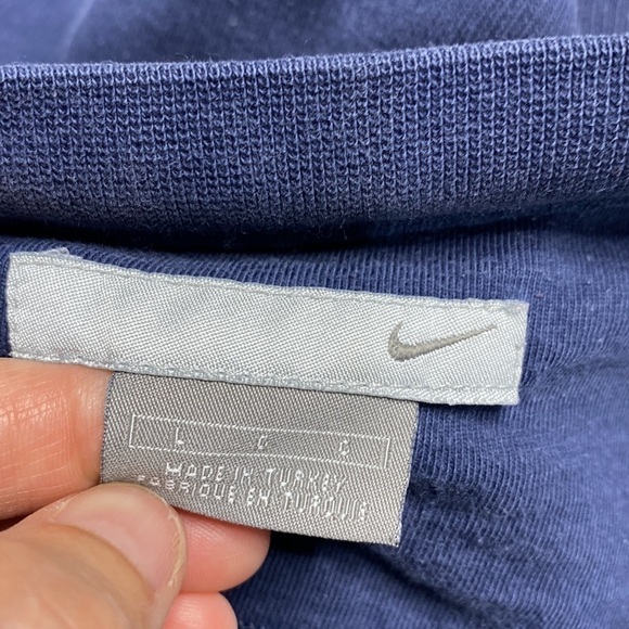 Vintage Nike Blue Crewneck Side Swoosh Crewneck Sweatshirt Grunge 90s Large - Picture 3 of 7